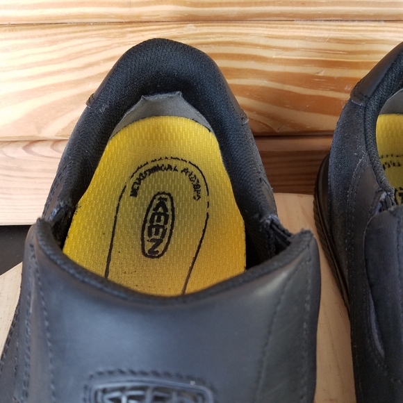 KEEN 1012857D DESTIN Men's 11.5 US Slip On Black Leather Loafers EH Work Shoes - Picture 5 of 16